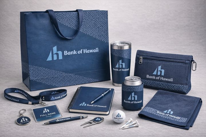 Bank of Hawaii branded merchandise kit