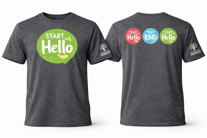 Start With Hello campaign tees