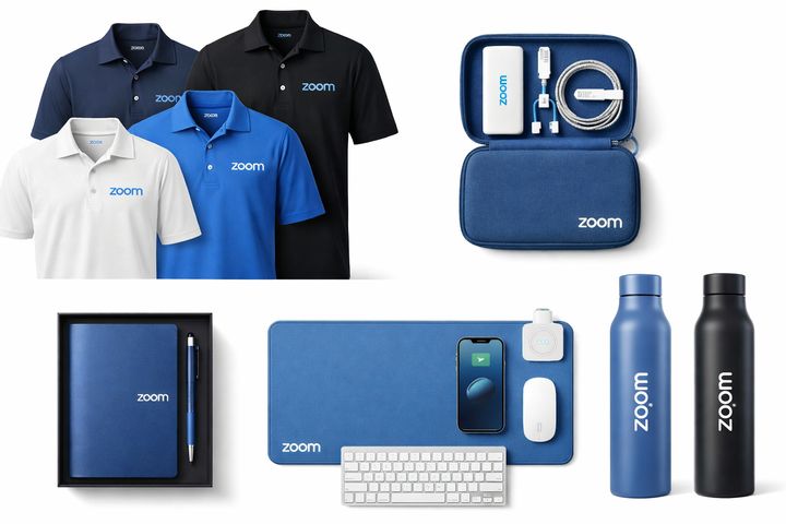 Zoom branded apparel and tech set